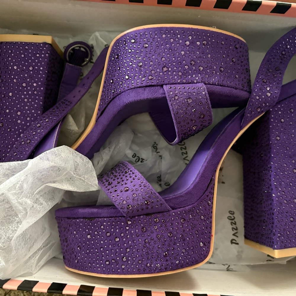 Dazzling Purple Platform Heels